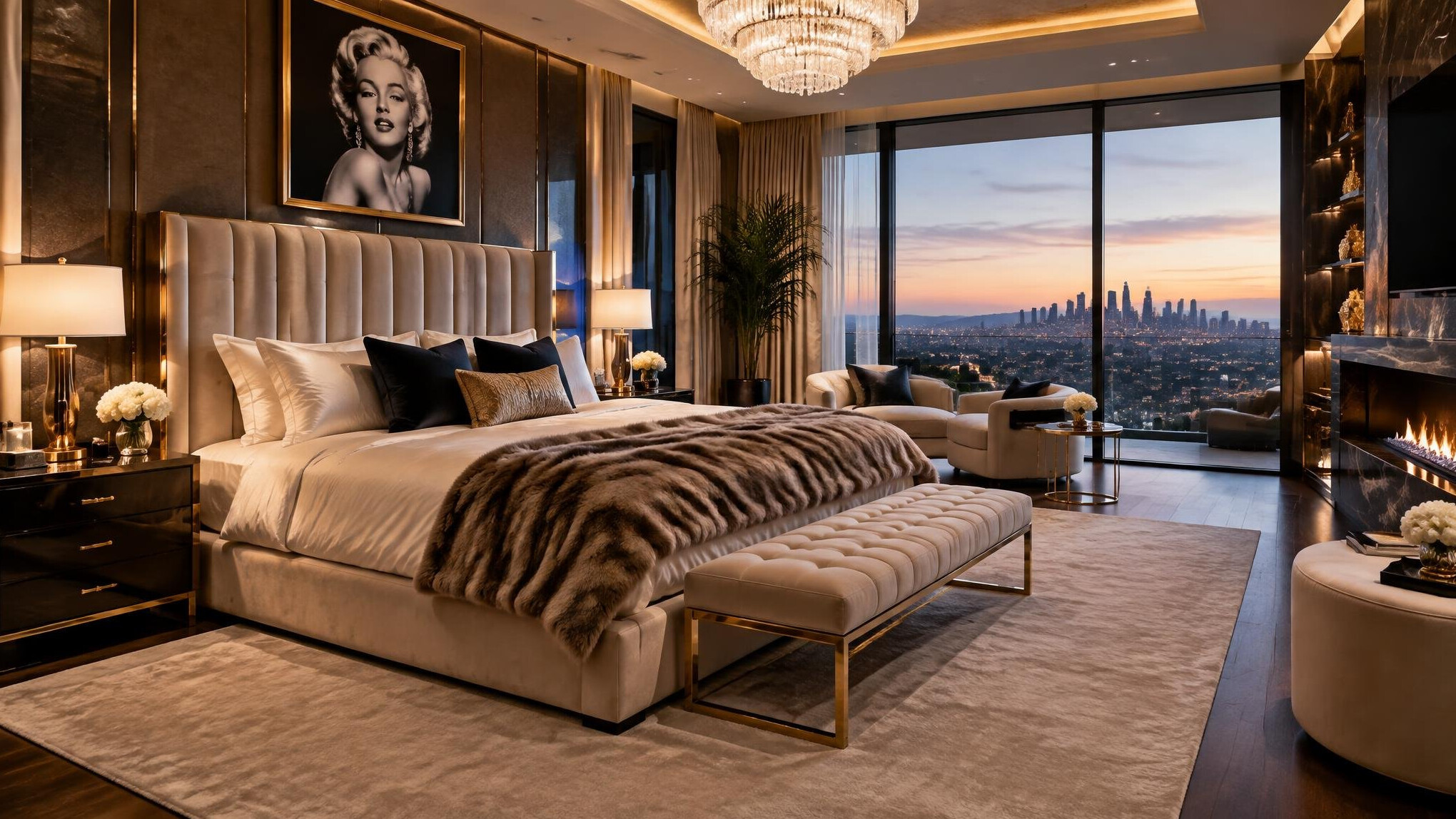 celebrity bedroom luxury