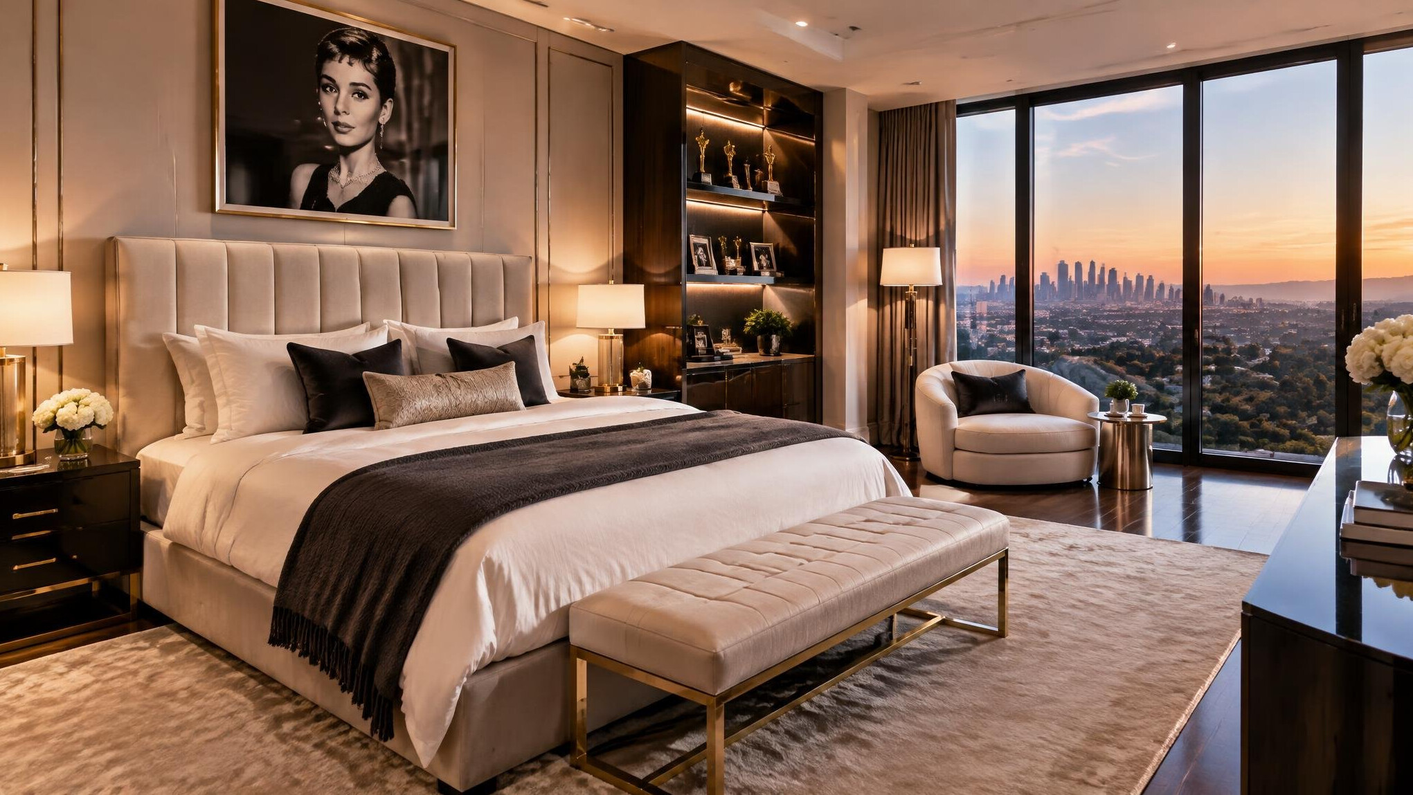 celebrity bedroom decor
