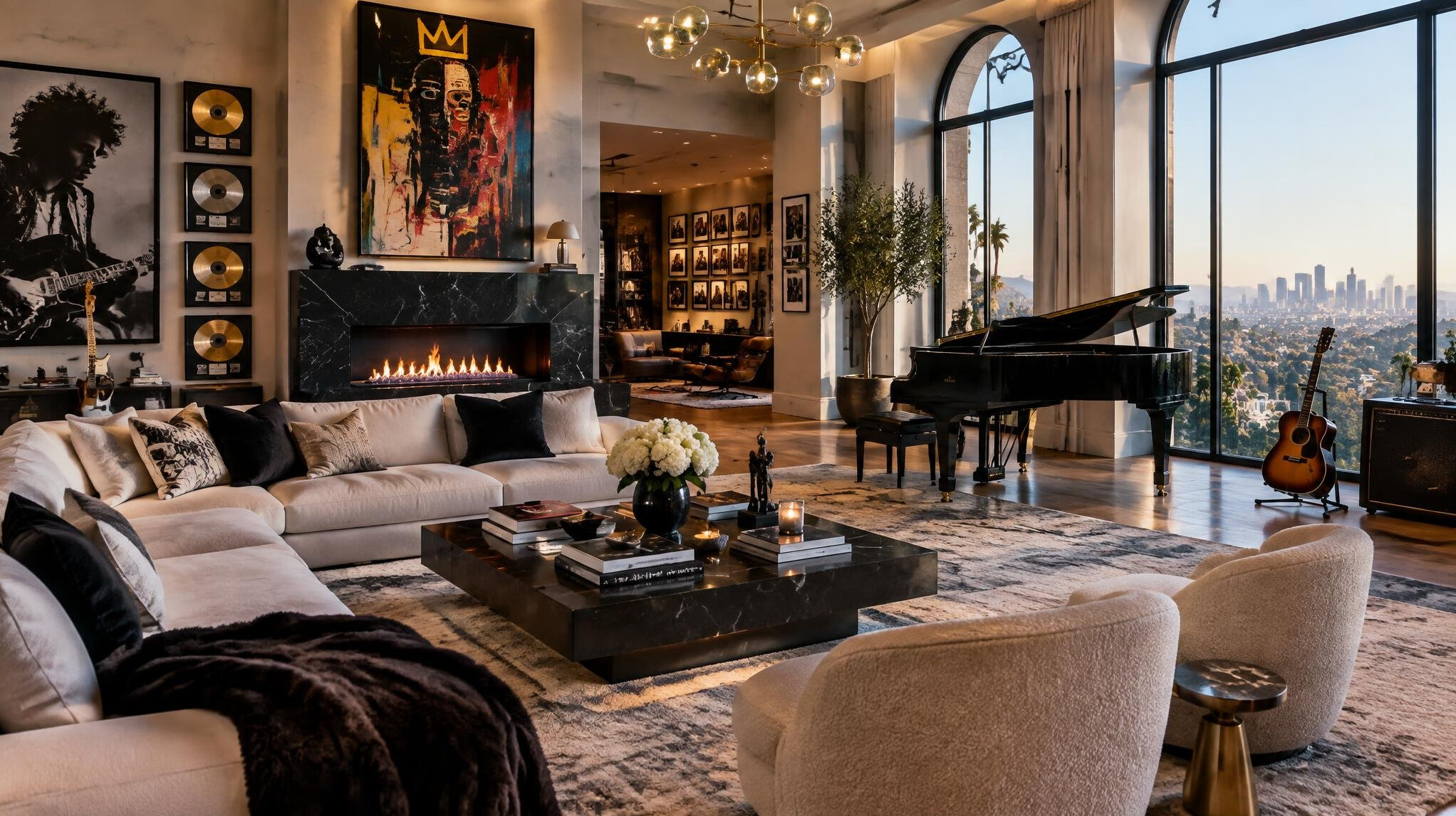 celebrity mansion living room