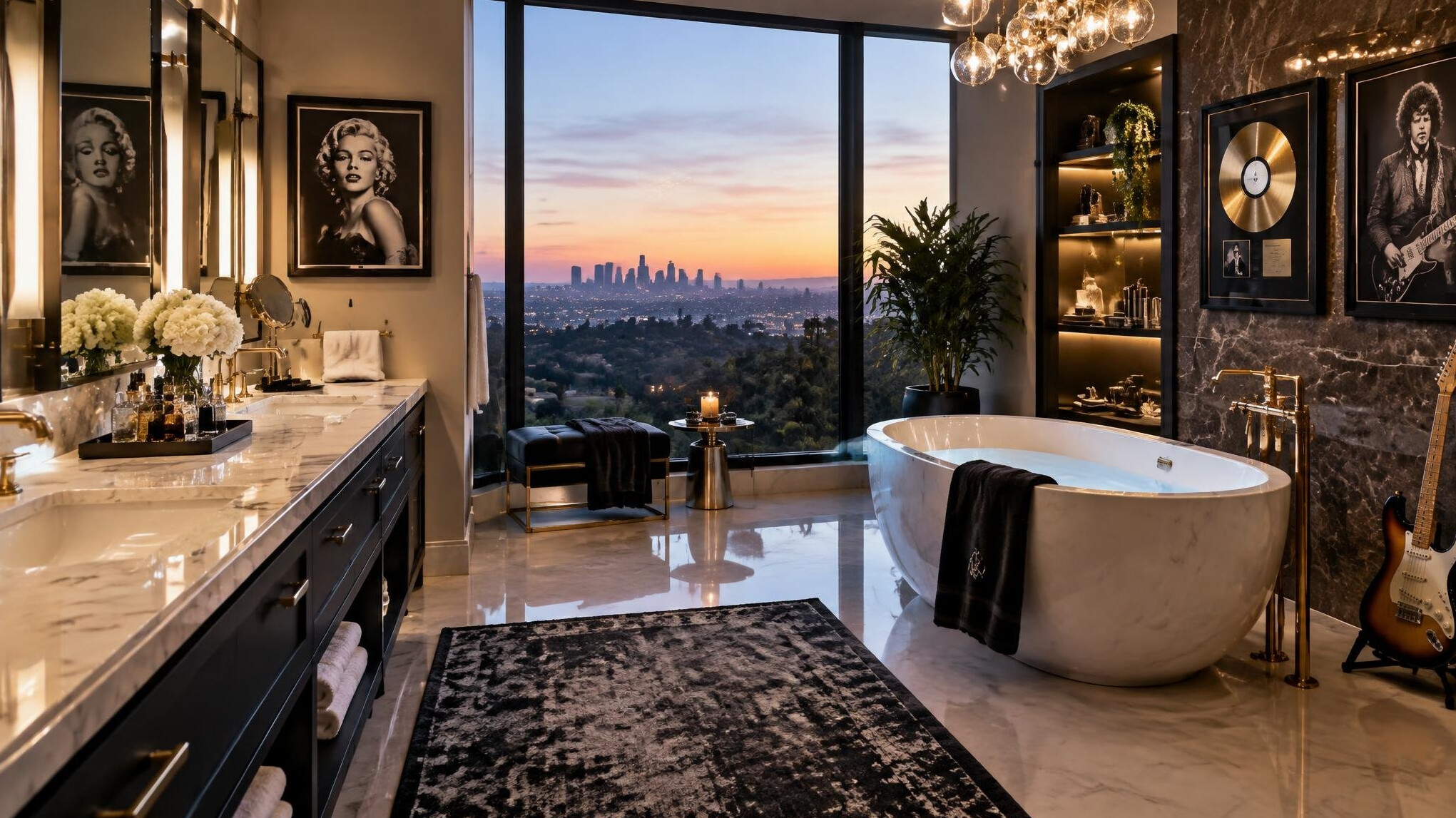 luxury celebrity bathroom