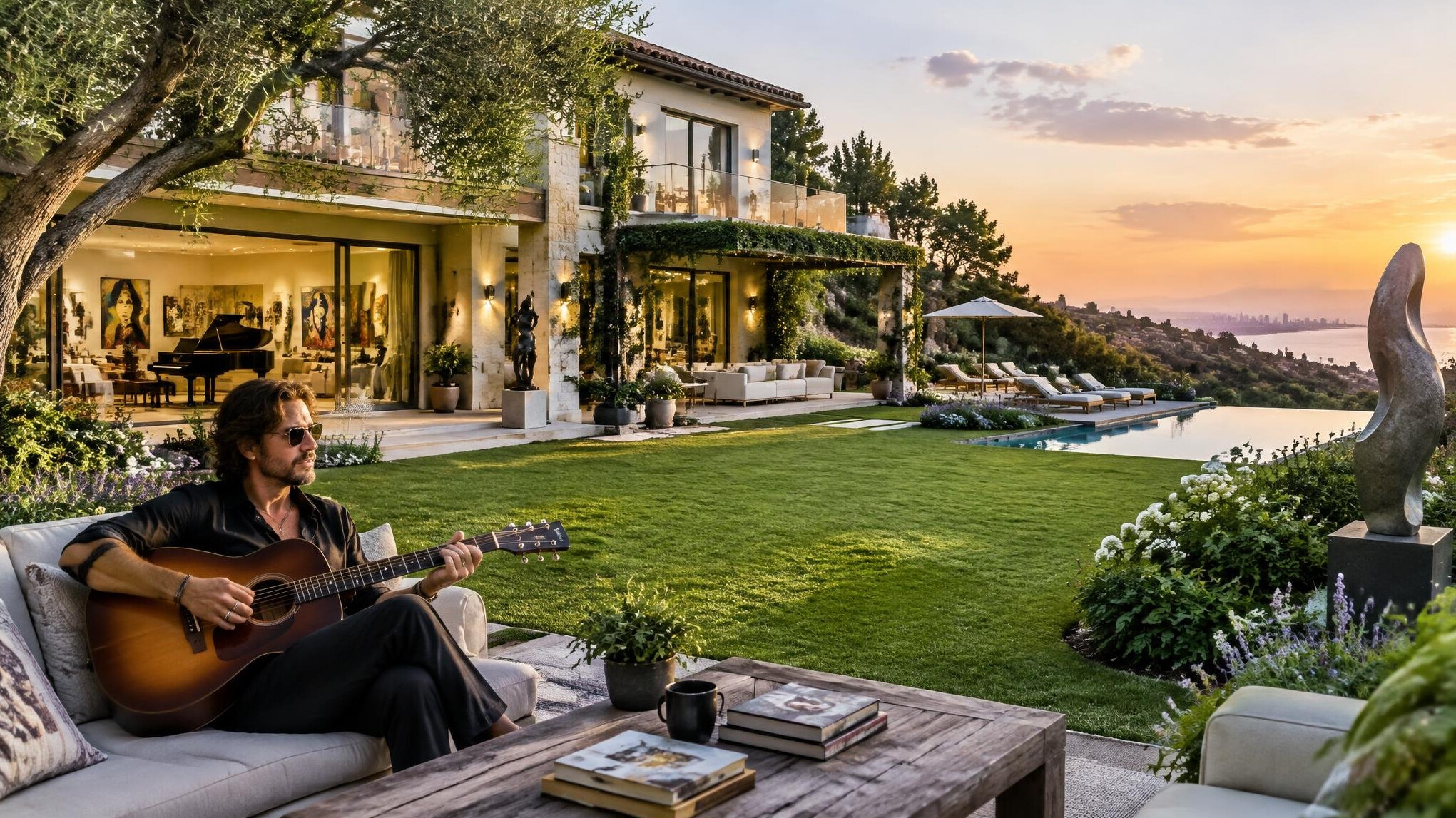 celebrity home garden view