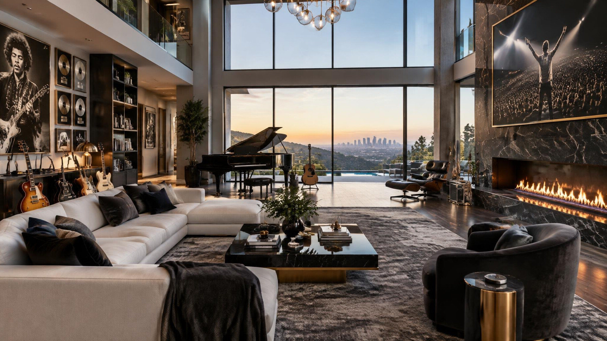 celebrity mansion living room