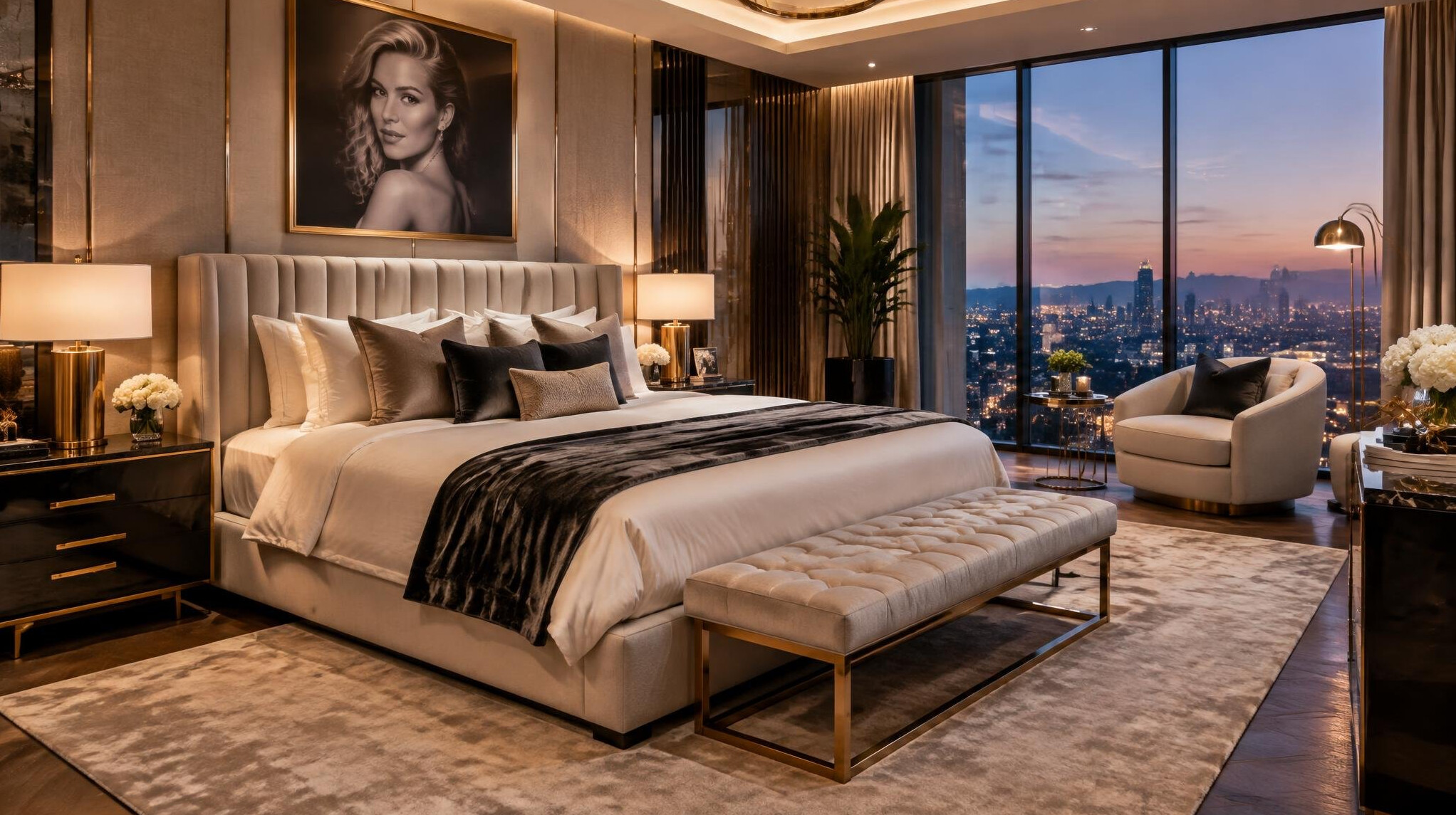 celebrity bedroom design